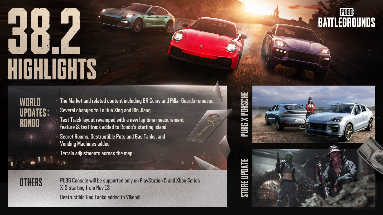 PUBG: BATTLEGROUNDS'a Porsche iş birliği geldi: Konsol desteği yeni nesle odaklanıyor