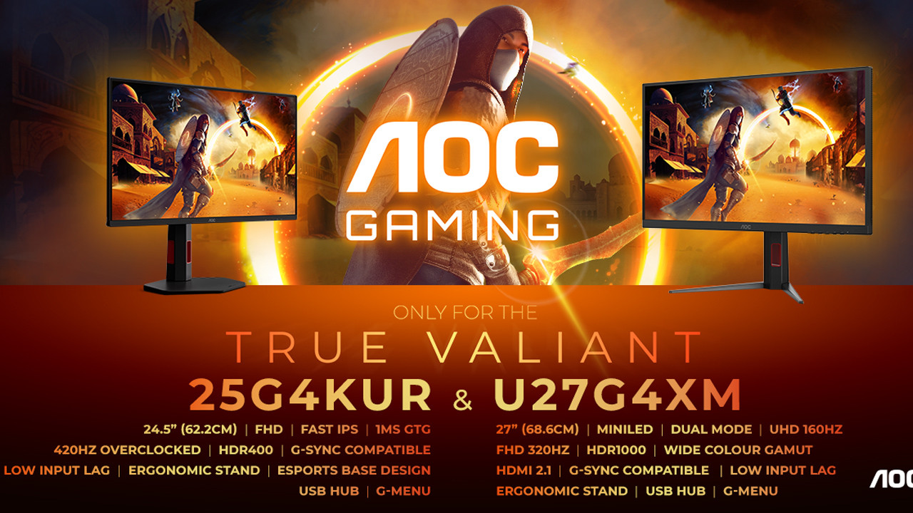 AGON by AOC'den iki yeni monitör: HDR1000 MiniLED çok yönlülük ile 420Hz espor hızı bir arada