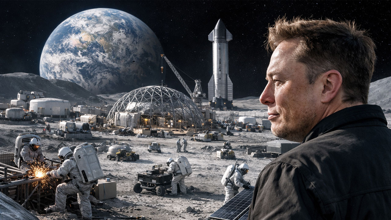 Elon Musk’ın yeni hayali: Ay’da kendi kendine yeten bir şehir