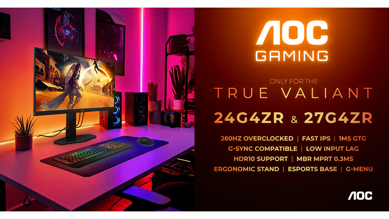 AOC, 260 Hz yenileme hızına sahip yeni monitörlerini duyurdu