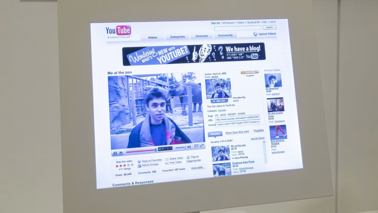 Dünyayı değiştiren 19 saniyelik YouTube videosu artık müzede sergileniyor