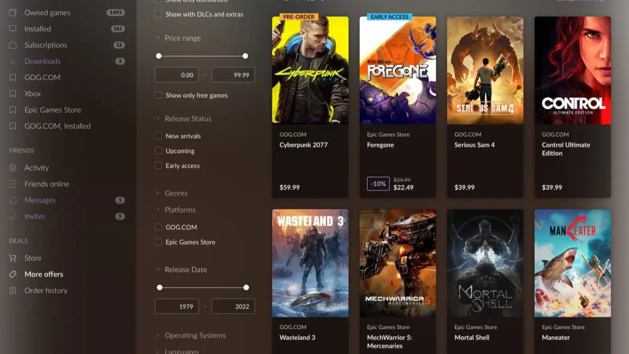 GOG Galaxy sonunda Linux'a geliyor